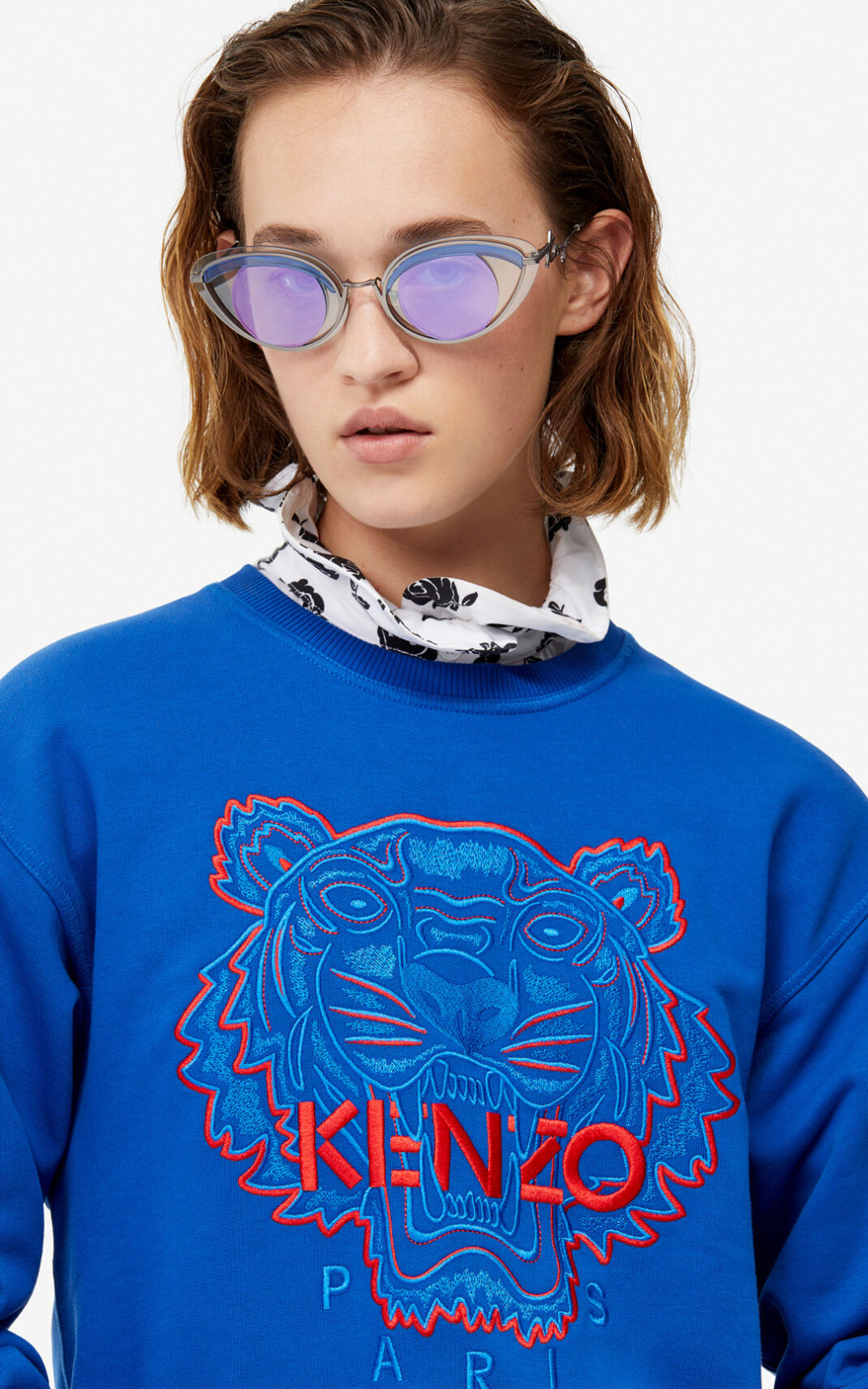 Sudadera Kenzo Two tone Tiger Mujer Azules - SKU.6893181